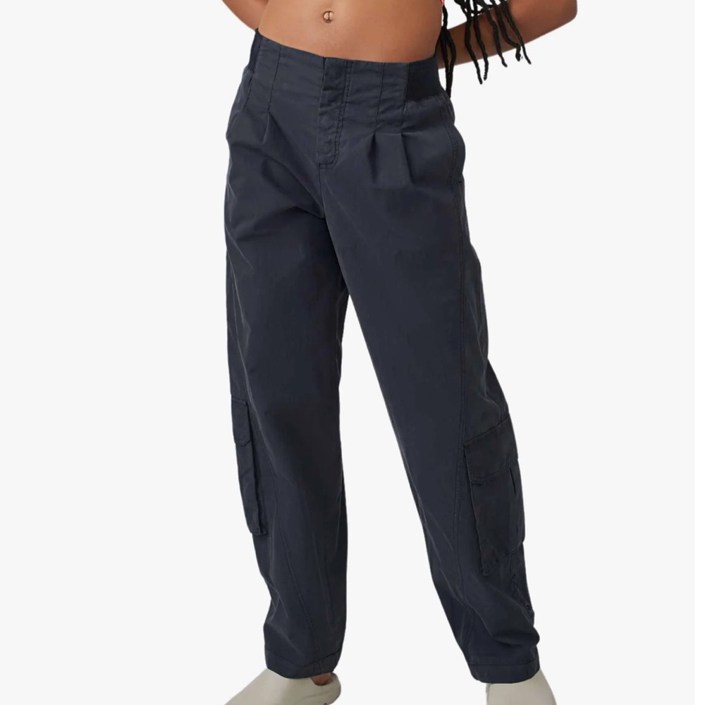 Free People Dark Gray Cargo Pants